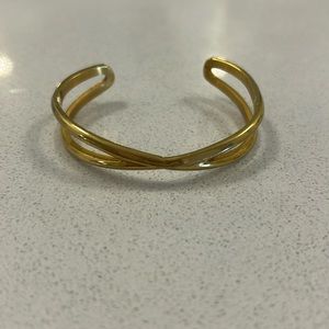 Gold cuff bracelet